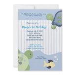 REEF TURTLE & Fish 5x7 Custom Birthday Invitation