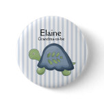 REEF TURTLE NAME TAG Personalised Button