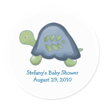 Reef Turtle Personalised Favour Stickers