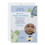 REEF TURTLE Photo 5x7 Custom Birthday Invitation