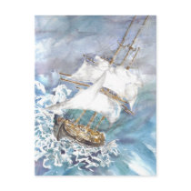'Reefing' Postcard