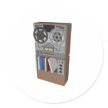 Reel to Reel Tape Player: 3D Model: Sticker