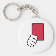 Referee red card key chain
