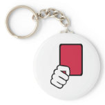 Referee red card keychains
