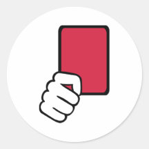Referee red card sticker