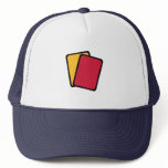 Referee red yellow card hats