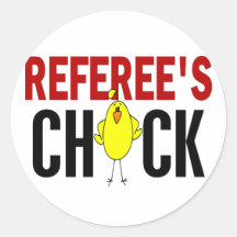 REFEREE’S CHICK ROUND STICKERS
