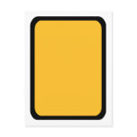 Referee yellow card postcards