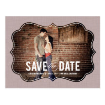 Refined Elegance Save The Date Postcard - Pink