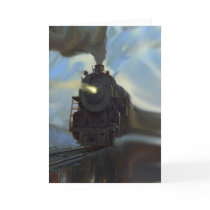 Reflected Train Greeting Card