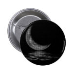 Reflection Crescent Moon Black & White Pins