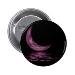 Reflection Crescent Moon On Lake Pink