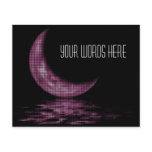 Reflection Crescent Moon On Lake Pink flyers