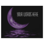 Reflection Crescent Moon On Lake Purple flyers