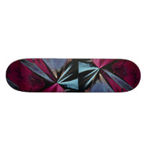 Reflection in aluminium foil skateboard deck