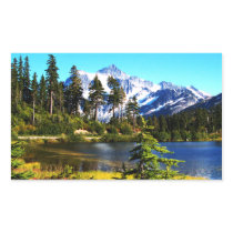 Reflection Lake Rectangular Sticker