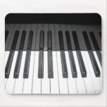 reflection of black and white piano keys mouse mat