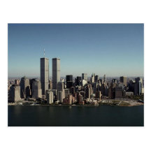 Reflection Postcard WTC Twin Towers Clear Day NYC