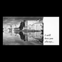 Reflections from a majestic Castle B&W, I willl... photo cards