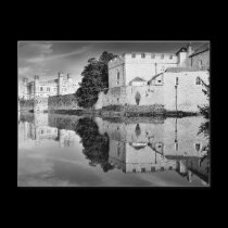 Reflections from a majestic Castle B&W postcards