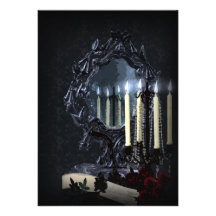 Reflections Gothic Fantasy Wedding Custom Invitations