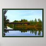 Reflections of a Railroad bridge, Sandpoint, Idaho posters