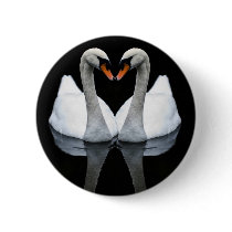 Reflections of Love, Heart Shape, White Swans