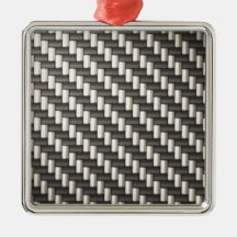 Reflective Carbon Fibre Textured Ornaments