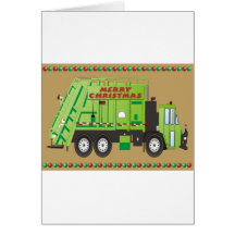 Refuse Truck Greeting Cards