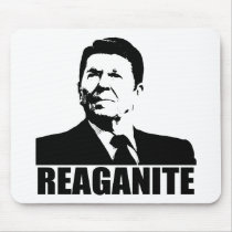 Reganite Ronald Reagan Black & White Mousepad