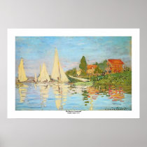 Regatta at Argenteuil by Claude Monet Posters