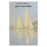 Regatta at Argenteuil by Claude Monet Personalized Stationery