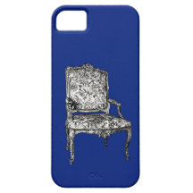 Regency chairs in dark blue iPhone 5 case