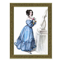 Regency Dinner Dress Wenskaart