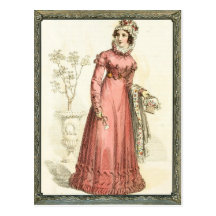 Regency Pink Dress Wens Kaarten