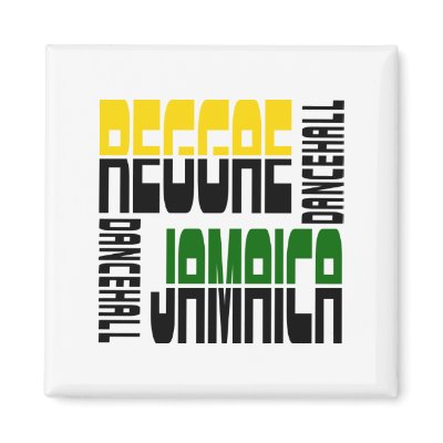Reggae Jamaica Dance Hall Cube, 3 Colours Refrigerator Magnet by birdy27
