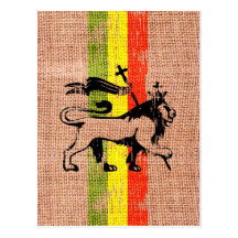 Reggae king lion post cards