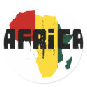 Reggae Map of Africa African Ragga Art stickers