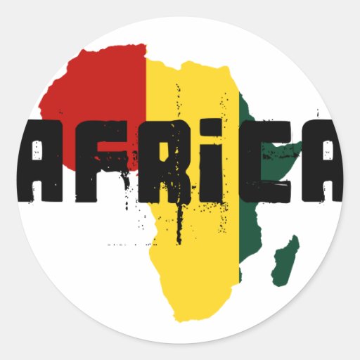 Reggae Map of Africa African Ragga Art Stickers
