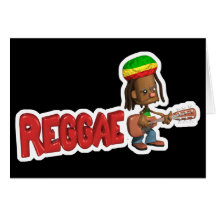 reggae music design card