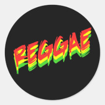 Reggae Round Sticker