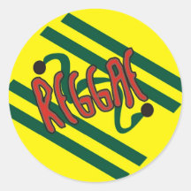 Reggae Round Sticker
