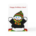 Reggae snowman blank card