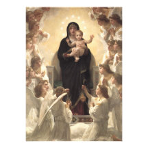 Regina Angelorum by Bouguereau, Victorian Angels Personalized Announcement