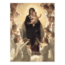 Regina Angelorum by Bouguereau, Victorian Angels Post Cards