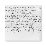 Register of Bach's wedding to Anna Refrigerator Magnets