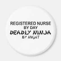 Registered Nurse Deadly Ninja Fridge Magnet