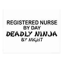 Registered Nurse Deadly Ninja Post Cards