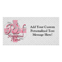Registered Nurse, Pink Cross Swirls