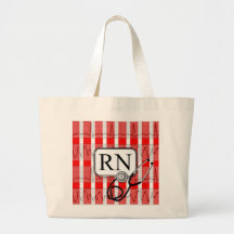 Registered Nurse Tote Bag Red Stripes